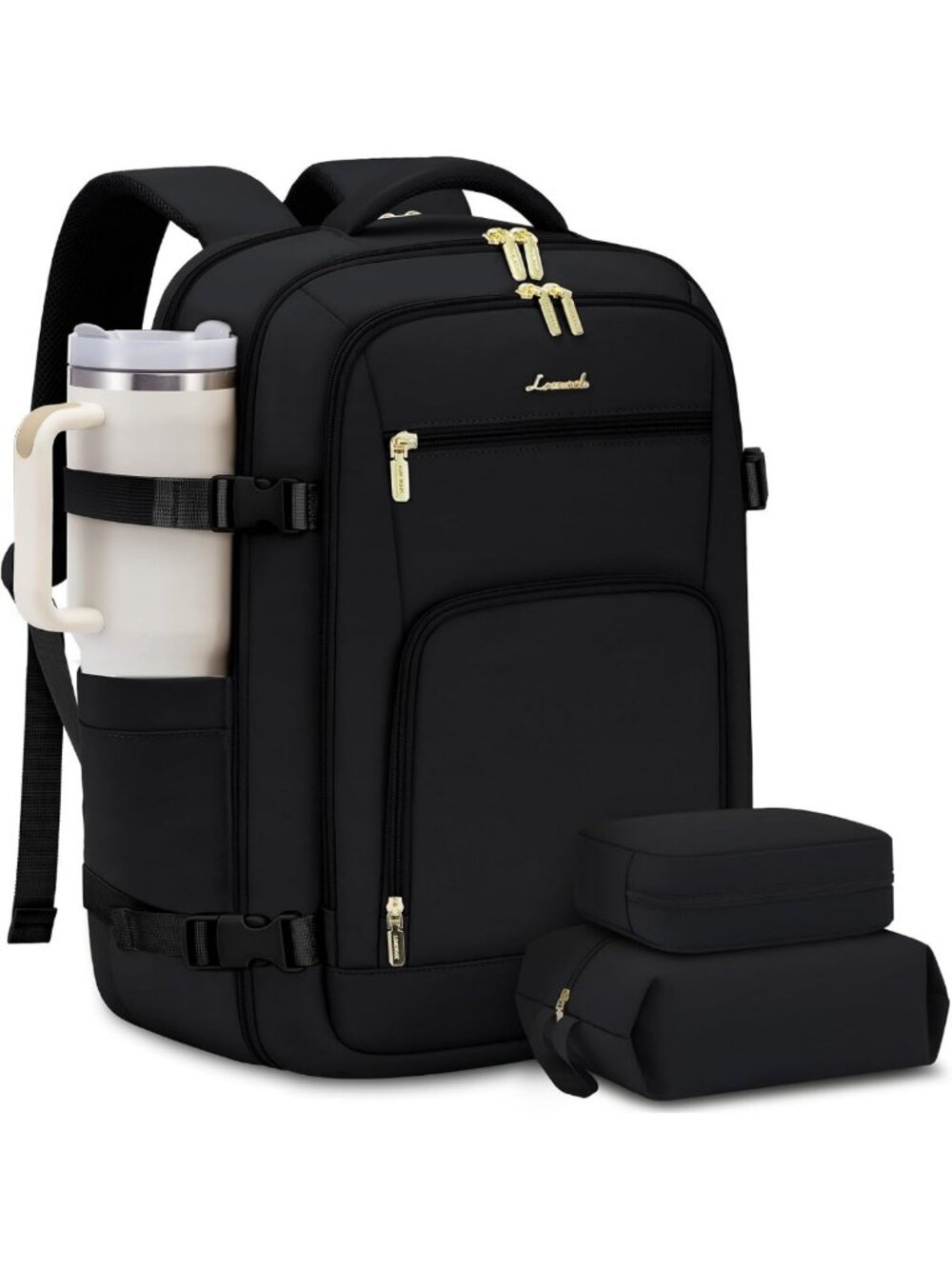 40L Flight Approved Travel Backpack for Men & Women, Fits 17" Laptop + 2 Packing